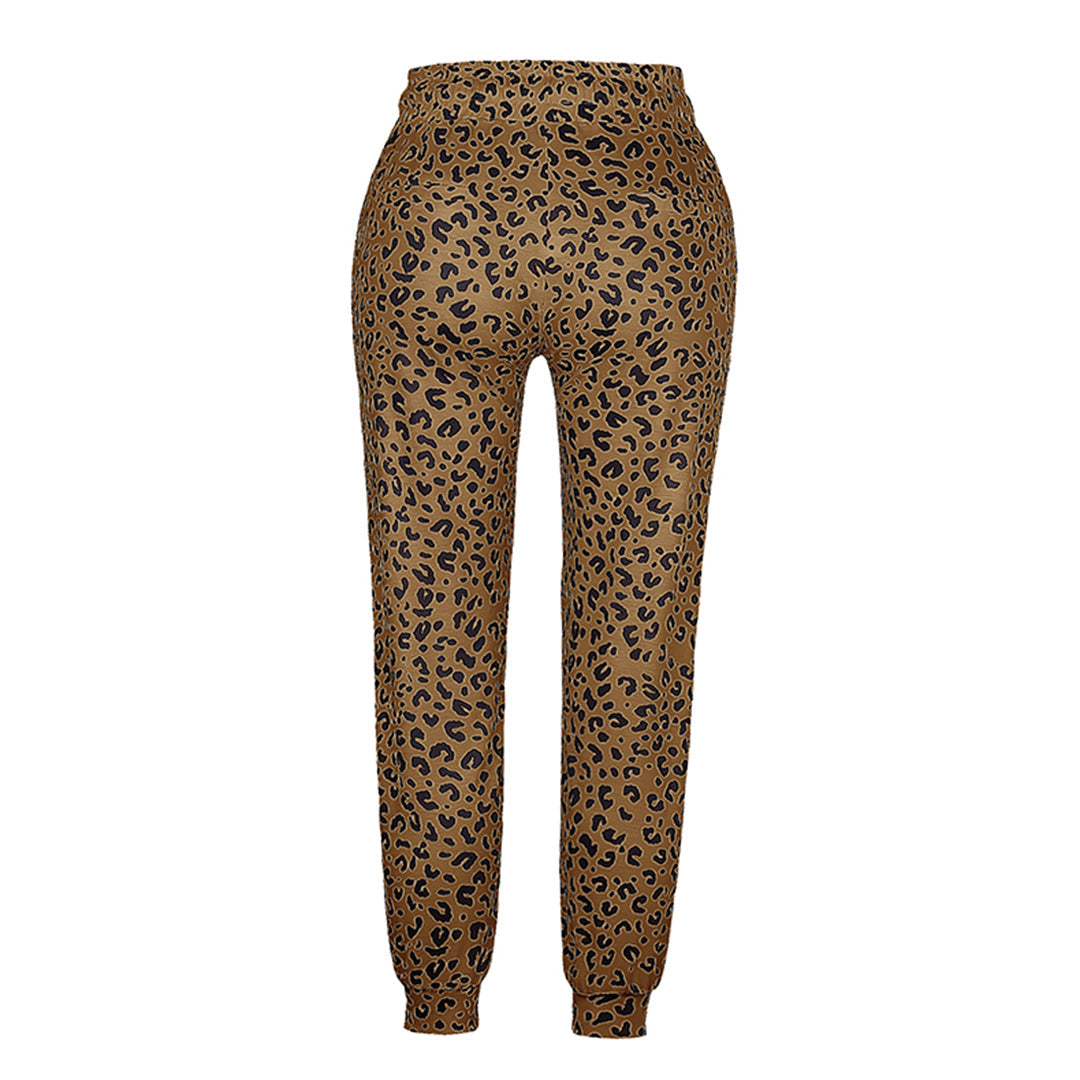 FIONA - Zomerse broek met luipaardprint