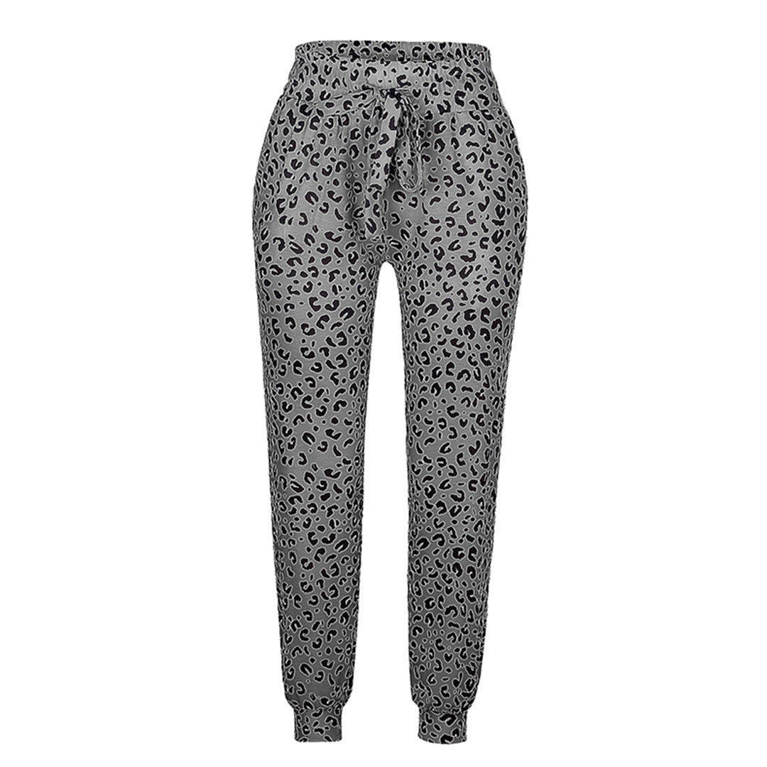 FIONA - Zomerse broek met luipaardprint