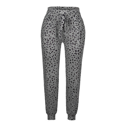 FIONA - Zomerse broek met luipaardprint