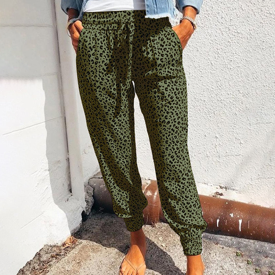 FIONA - Zomerse broek met luipaardprint