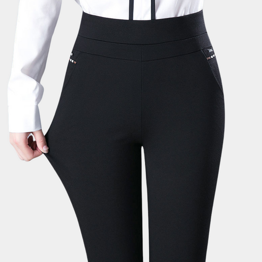 Margot - Stretch broek met hoge taille voor de zomer