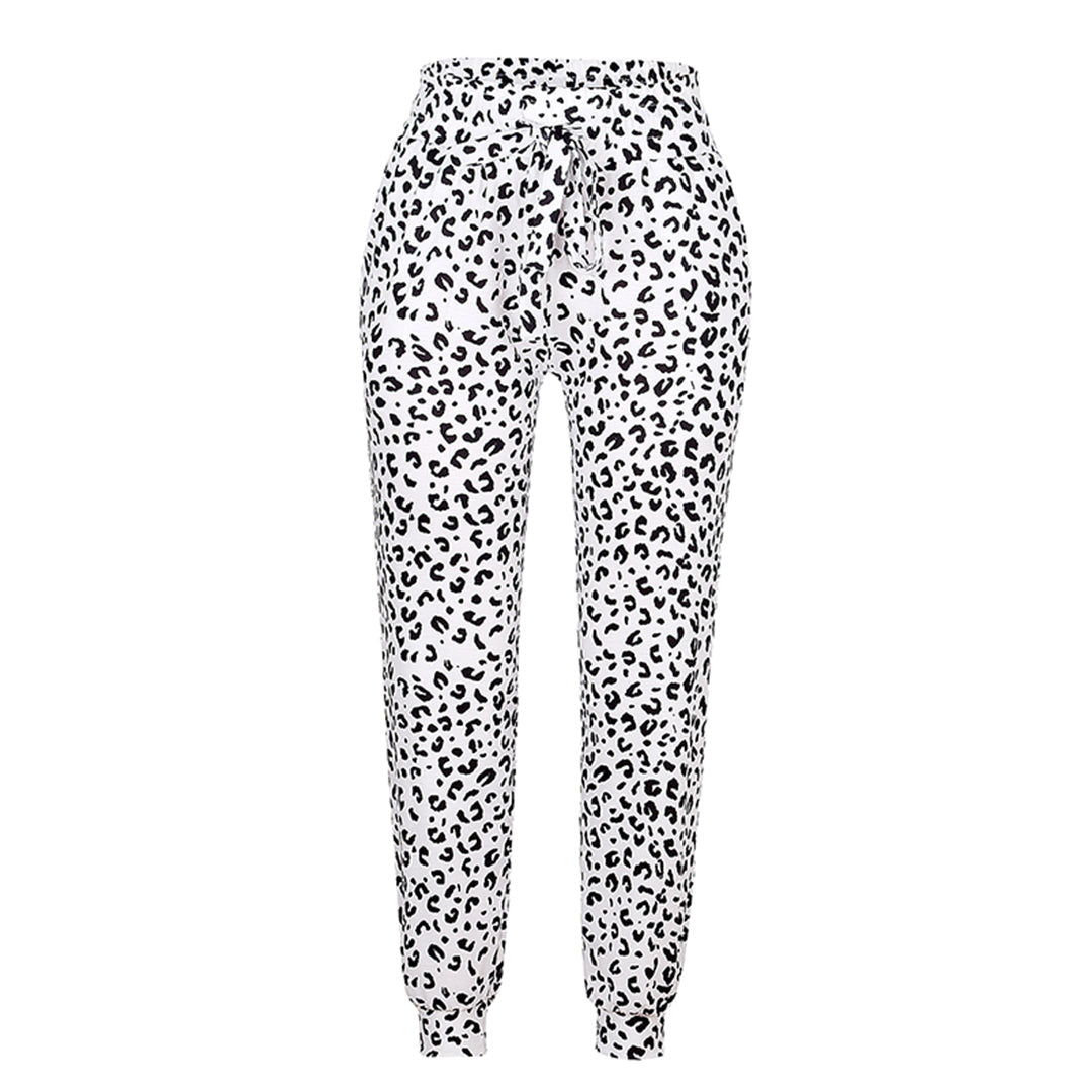 FIONA - Zomerse broek met luipaardprint